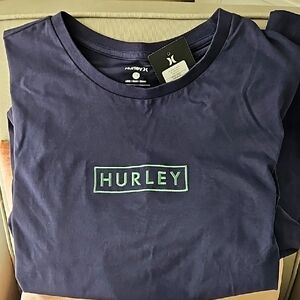 Hurley Navy Blue Long-sleeve graphic T-Shirt